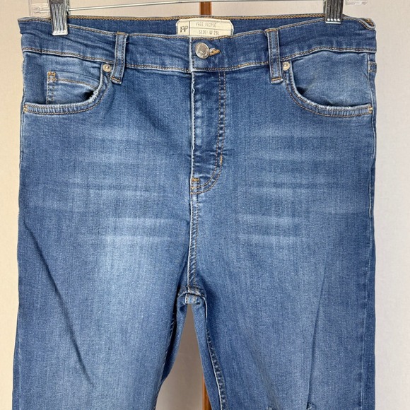 Free People Women's Size 29 Distressed High Rise Skinny Jeans Ripped - Picture 14 of 14